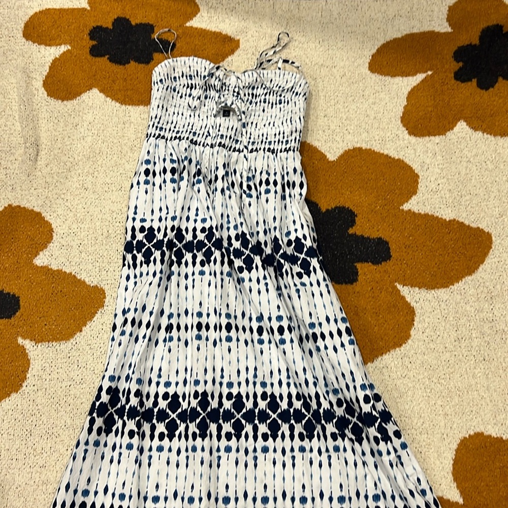 NWOT Target Blue and White Maxi Dress